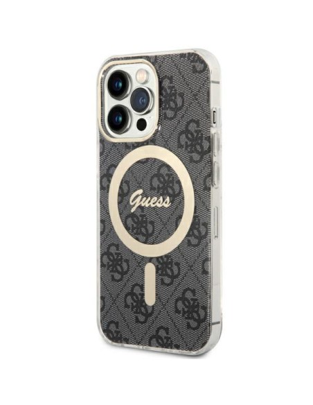 Guess 4G MagSafe dėklas iPhone 13 Pro / iPhone 13 - juodas Guess 4G MagSafe dėklas iPhone 13 Pro / iPhone 13 - juodas