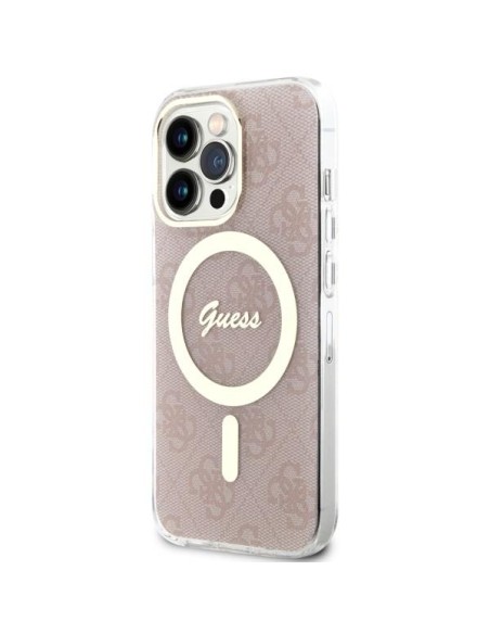 Guess 4G MagSafe dėklas iPhone 13 Pro / iPhone 13 - rožinis Guess 4G MagSafe dėklas iPhone 13 Pro / iPhone 13 - rožinis