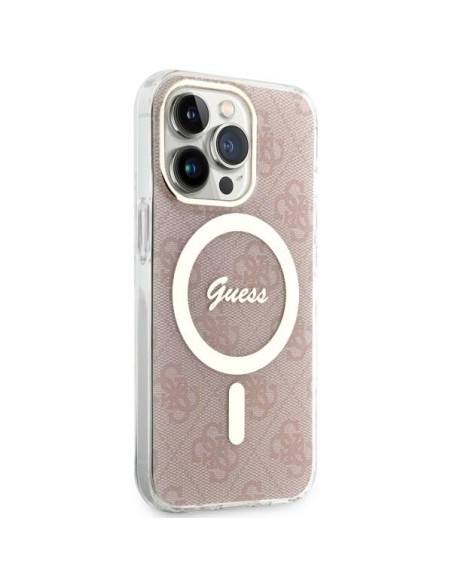 Guess 4G MagSafe dėklas iPhone 13 Pro / iPhone 13 - rožinis Guess 4G MagSafe dėklas iPhone 13 Pro / iPhone 13 - rožinis