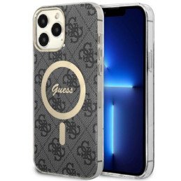 Guess 4G MagSafe dėklas, skirtas iPhone 13 Pro Max - juodas
