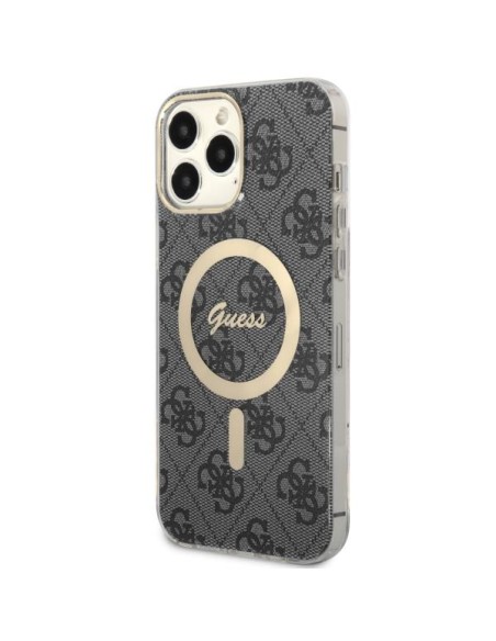 Guess 4G MagSafe dėklas, skirtas iPhone 13 Pro Max - juodas Guess 4G MagSafe dėklas, skirtas iPhone 13 Pro Max - juodas