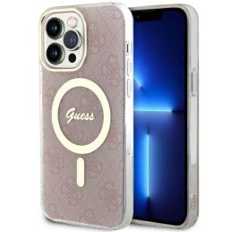 Guess 4G MagSafe dėklas iPhone 13 Pro Max - rožinis