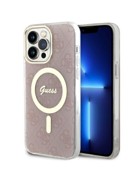 Guess 4G MagSafe dėklas iPhone 13 Pro Max - rožinis Guess 4G MagSafe dėklas iPhone 13 Pro Max - rožinis
