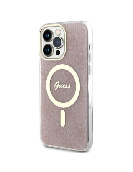 Guess 4G MagSafe dėklas iPhone 13 Pro Max - rožinis Guess 4G MagSafe dėklas iPhone 13 Pro Max - rožinis