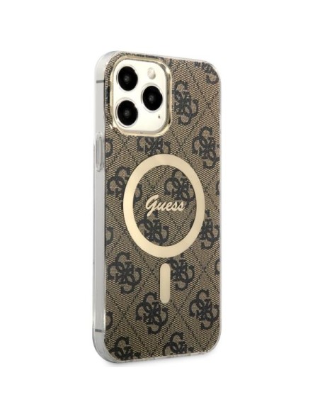Guess 4G MagSafe dėklas iPhone 13 Pro Max - rudas