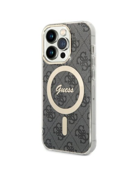Guess 4G MagSafe dėklas iPhone 14 Pro - juodas Guess 4G MagSafe dėklas iPhone 14 Pro - juodas