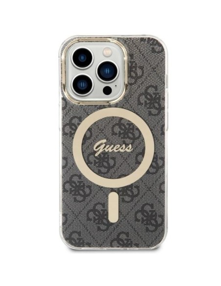 Guess 4G MagSafe dėklas iPhone 14 Pro - juodas Guess 4G MagSafe dėklas iPhone 14 Pro - juodas