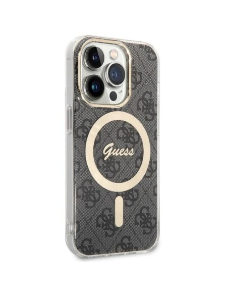Guess 4G MagSafe dėklas iPhone 14 Pro - juodas Guess 4G MagSafe dėklas iPhone 14 Pro - juodas