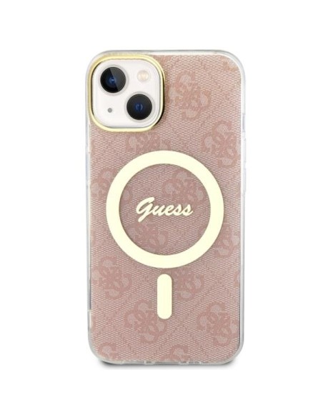 Guess 4G MagSafe dėklas iPhone 14 Plus - rožinis Guess 4G MagSafe dėklas iPhone 14 Plus - rožinis