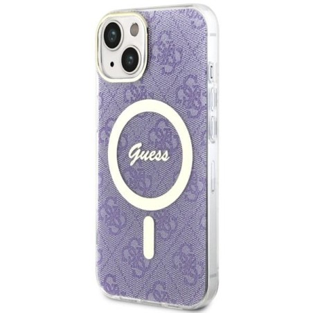 Guess 4G MagSafe dėklas iPhone 14 Plus - violetinis Guess 4G MagSafe dėklas iPhone 14 Plus - violetinis