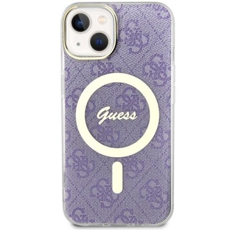 Guess 4G MagSafe dėklas iPhone 14 Plus - violetinis Guess 4G MagSafe dėklas iPhone 14 Plus - violetinis