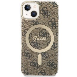 Guess 4G MagSafe dėklas iPhone 14 Plus - rudas