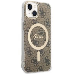 Guess 4G MagSafe dėklas iPhone 14 Plus - rudas