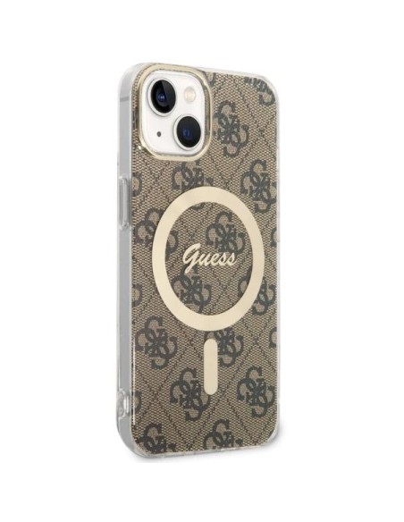 Guess 4G MagSafe dėklas iPhone 14 Plus - rudas Guess 4G MagSafe dėklas iPhone 14 Plus - rudas