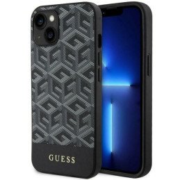 Guess GCube Stripes MagSafe dėklas iPhone 14 Plus - juodas