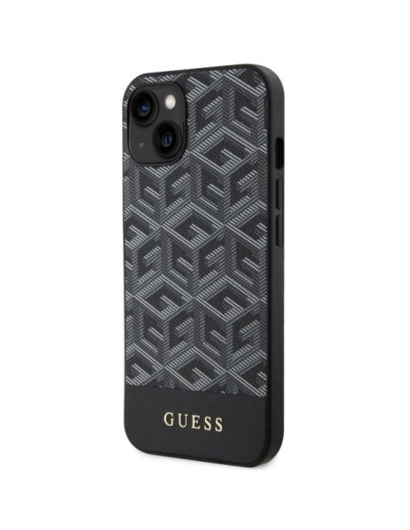 Guess GCube Stripes MagSafe dėklas iPhone 14 Plus - juodas Guess GCube Stripes MagSafe dėklas iPhone 14 Plus - juodas