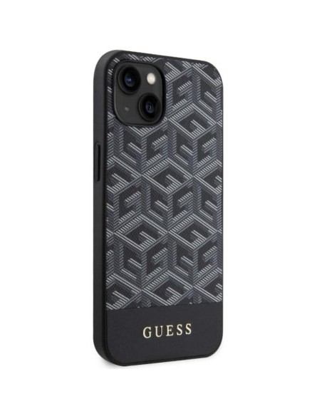 Guess GCube Stripes MagSafe dėklas iPhone 14 Plus - juodas Guess GCube Stripes MagSafe dėklas iPhone 14 Plus - juodas