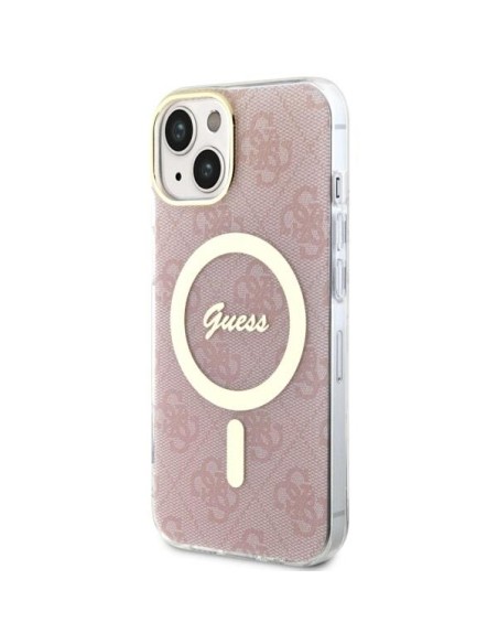 Guess 4G MagSafe dėklas iPhone 14 - rožinis Guess 4G MagSafe dėklas iPhone 14 - rožinis