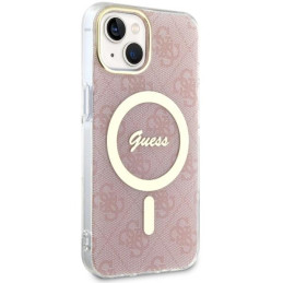 Guess 4G MagSafe dėklas iPhone 14 - rožinis