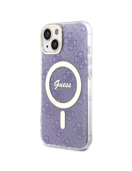 Guess 4G MagSafe dėklas iPhone 14 - violetinis Guess 4G MagSafe dėklas iPhone 14 - violetinis
