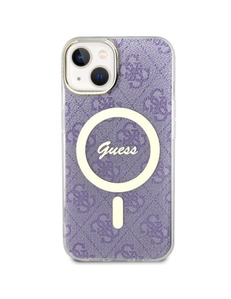 Guess 4G MagSafe dėklas iPhone 14 - violetinis Guess 4G MagSafe dėklas iPhone 14 - violetinis