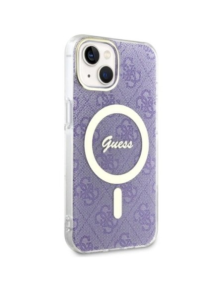 Guess 4G MagSafe dėklas iPhone 14 - violetinis Guess 4G MagSafe dėklas iPhone 14 - violetinis