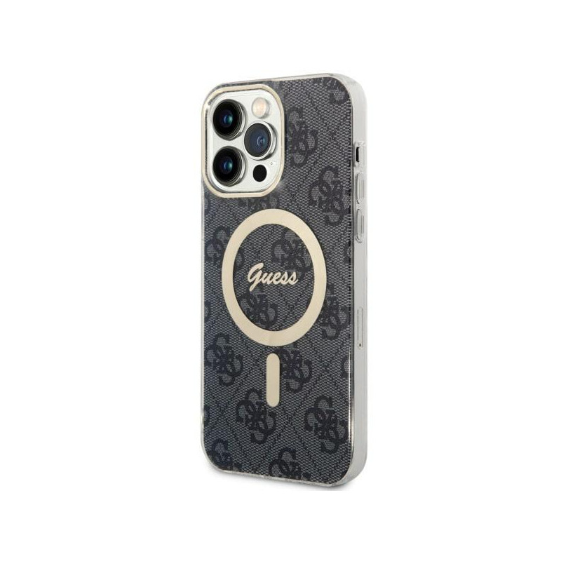 Guess 4G MagSafe dėklas iPhone 14 Pro Max - juodas Guess 4G MagSafe dėklas iPhone 14 Pro Max - juodas