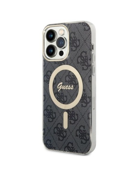 Guess 4G MagSafe dėklas iPhone 14 Pro Max - juodas Guess 4G MagSafe dėklas iPhone 14 Pro Max - juodas