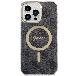 Guess 4G MagSafe dėklas iPhone 14 Pro Max - juodas