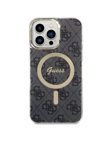 Guess 4G MagSafe dėklas iPhone 14 Pro Max - juodas Guess 4G MagSafe dėklas iPhone 14 Pro Max - juodas