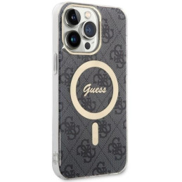 Guess 4G MagSafe dėklas iPhone 14 Pro Max - juodas
