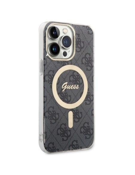 Guess 4G MagSafe dėklas iPhone 14 Pro Max - juodas Guess 4G MagSafe dėklas iPhone 14 Pro Max - juodas