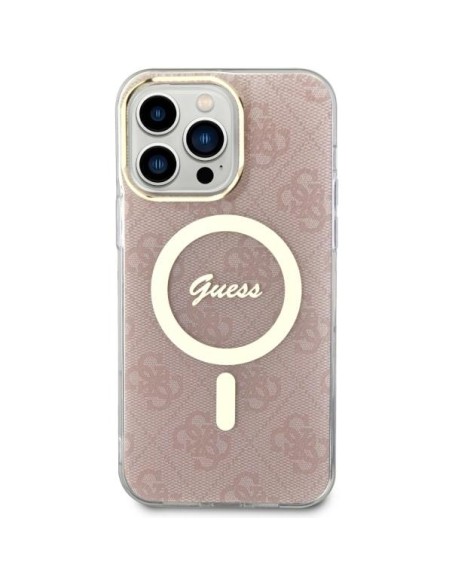 Guess 4G MagSafe dėklas iPhone 14 Pro Max - rožinis Guess 4G MagSafe dėklas iPhone 14 Pro Max - rožinis