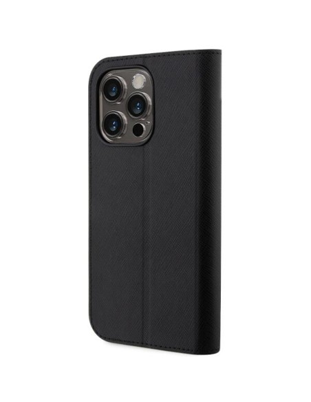 Karl Lagerfeld Saffiano Karl&Choupette dėklas iPhone 14 Pro - juodas Karl Lagerfeld Saffiano Karl&Choupette dėklas iPhone 14 Pro - juodas