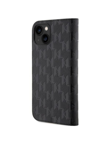 Karl Lagerfeld Saffiano Monogram dėklas iPhone 14 - juodas Karl Lagerfeld Saffiano Monogram dėklas iPhone 14 - juodas