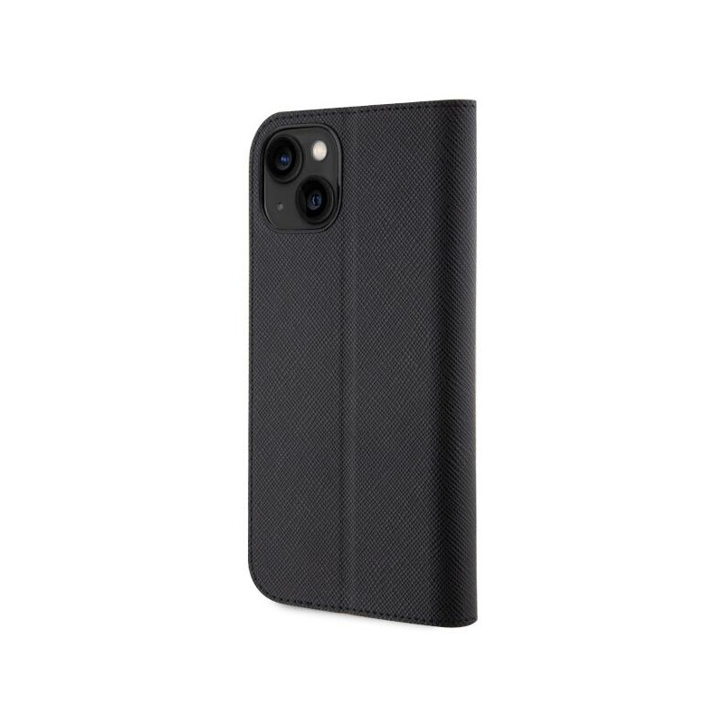 Karl Lagerfeld Saffiano Karl&Choupette dėklas iPhone 14 - juodas