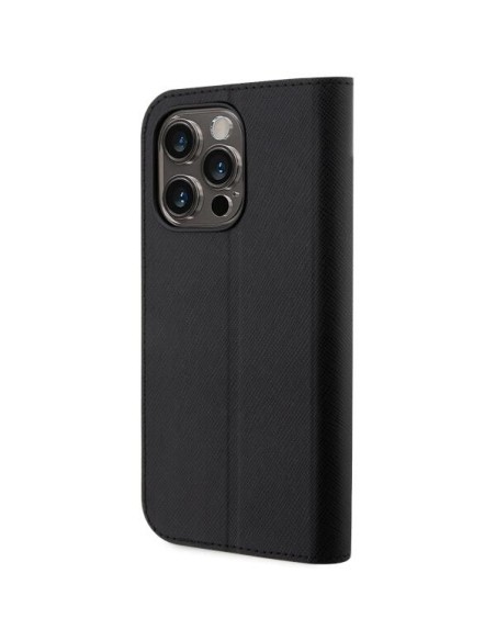 Karl Lagerfeld Saffiano Karl&Choupette dėklas iPhone 14 Pro Max - juodas Karl Lagerfeld Saffiano Karl&Choupette dėklas iPhone 14 Pro Max - juodas