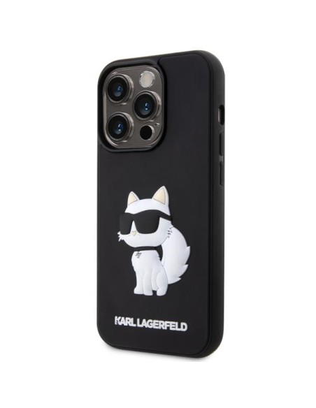 Karl Lagerfeld Rubber Choupette 3D dėklas iPhone 14 Pro Max - juodas Karl Lagerfeld Rubber Choupette 3D dėklas iPhone 14 Pro Max - juodas