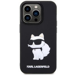 Karl Lagerfeld Rubber Choupette 3D dėklas iPhone 14 Pro Max - juodas