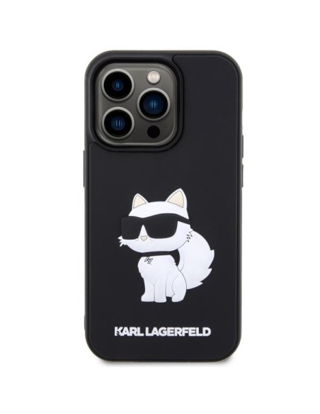 Karl Lagerfeld Rubber Choupette 3D dėklas iPhone 14 Pro Max - juodas Karl Lagerfeld Rubber Choupette 3D dėklas iPhone 14 Pro Max - juodas