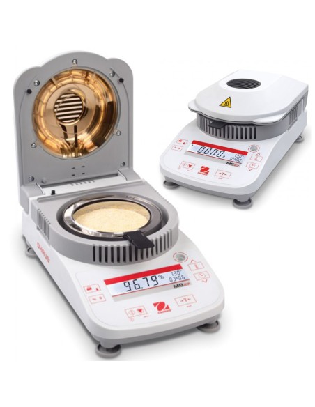 Laboratorinis tikslus halogeninis drėgmės analizatorius LCD 160C 90g / 0,001g - OHAUS MB27 Laboratorinis tikslus halogeninis drėgmės analizatorius LCD 160C 90g / 0,001g - OHAUS MB27