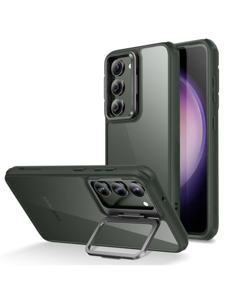 ESR Classic Kickstand dėklas, skirtas Samsung Galaxy S23+ - skaidrus ir žalias ESR Classic Kickstand dėklas, skirtas Samsung Galaxy S23+ - skaidrus ir žalias