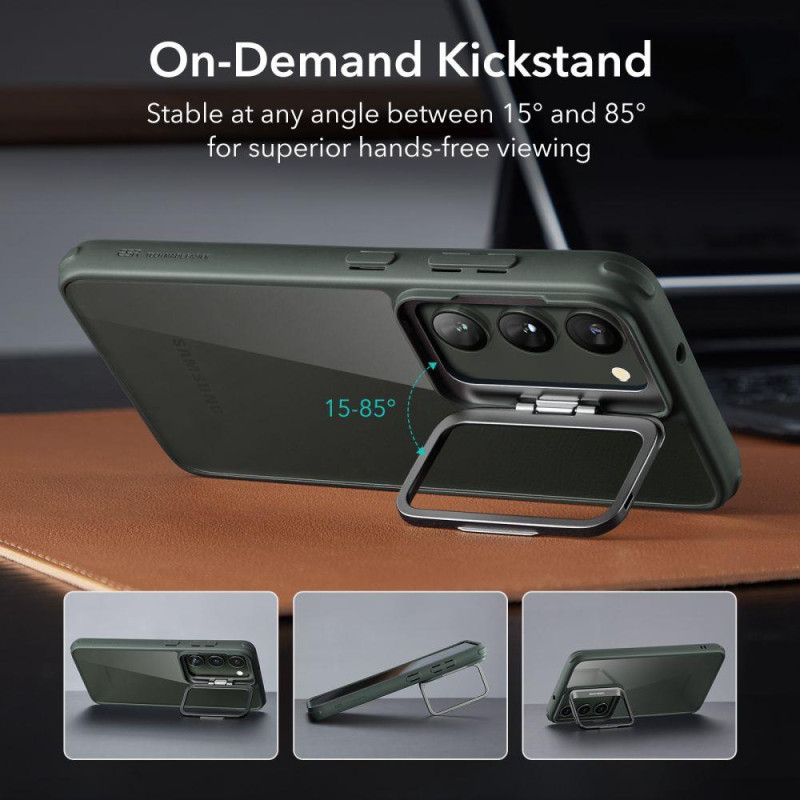 ESR Classic Kickstand dėklas, skirtas Samsung Galaxy S23+ - skaidrus ir žalias