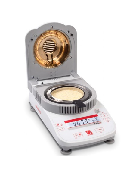 Laboratorinis tikslus halogeninis drėgmės analizatorius LCD 160C 90g / 0,001g - OHAUS MB27 Laboratorinis tikslus halogeninis drėgmės analizatorius LCD 160C 90g / 0,001g - OHAUS MB27