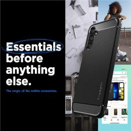 Spigen Rugged Armor dėklas, skirtas Samsung Galaxy A14 4G / LTE - matinė juoda