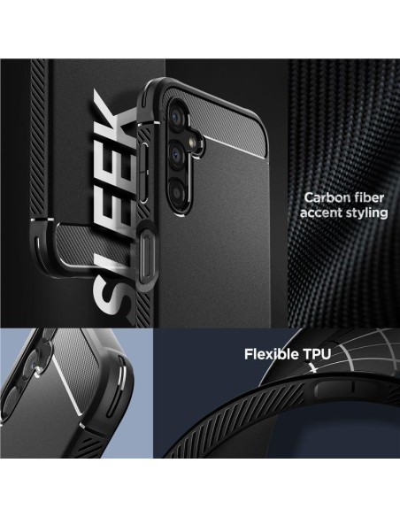 Spigen Rugged Armor dėklas, skirtas Samsung Galaxy A14 4G / LTE - matinė juoda Spigen Rugged Armor dėklas, skirtas Samsung Galaxy A14 4G / LTE - matinė juoda