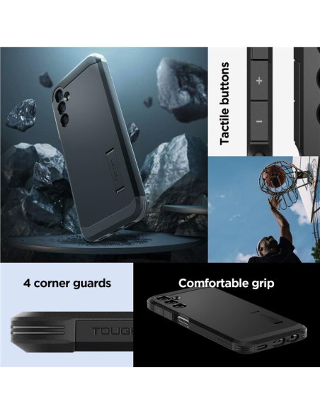 Spigen Tough Armor dėklas, skirtas Samsung Galaxy A14 4G / LTE - juodas Spigen Tough Armor dėklas, skirtas Samsung Galaxy A14 4G / LTE - juodas