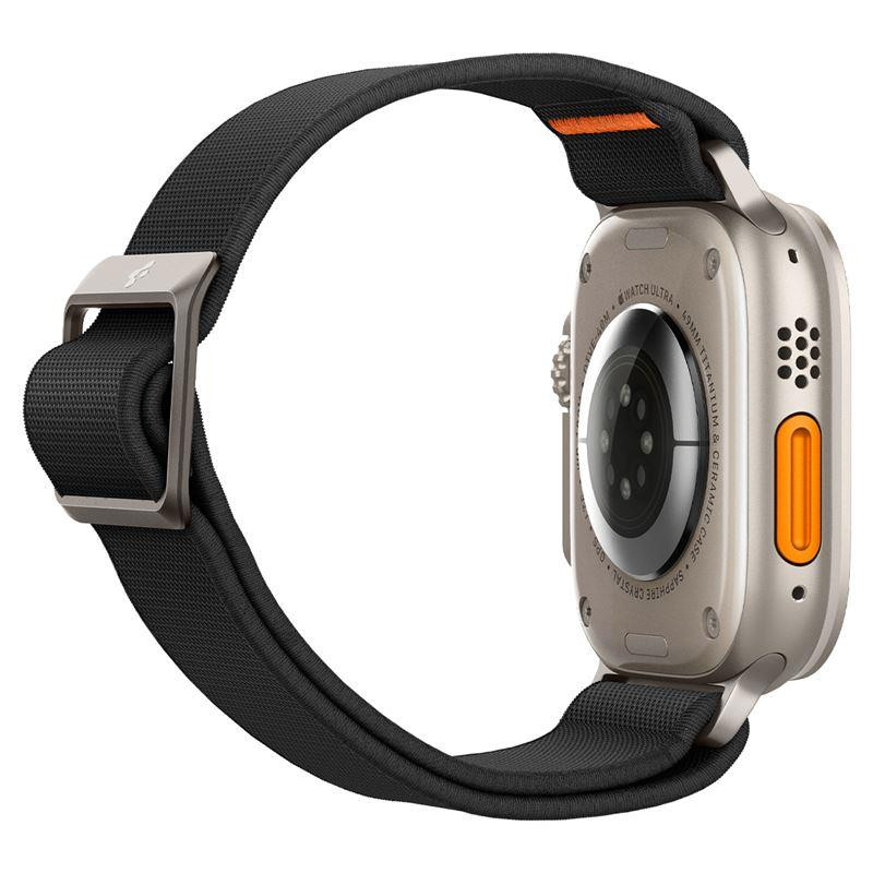 „Spigen Fit Lite Ultra“ dirželis, skirtas Apple Watch 4/ 5/ 6/ 7/ 8/ 9/ SE/ Ultra (42/ 44/ 45/ 49 mm) – juodas
