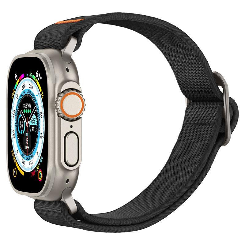 „Spigen Fit Lite Ultra“ dirželis, skirtas Apple Watch 4/ 5/ 6/ 7/ 8/ 9/ SE/ Ultra (42/ 44/ 45/ 49 mm) – juodas