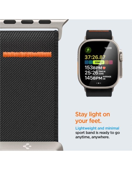 „Spigen Fit Lite Ultra“ dirželis, skirtas Apple Watch 4/ 5/ 6/ 7/ 8/ 9/ SE/ Ultra (42/ 44/ 45/ 49 mm) – juodas „Spigen Fit Lite Ultra“ dirželis, skirtas Apple Watch 4/ 5/ 6/ 7/ 8/ 9/ SE/ Ultra (42/ 44/ 45/ 49 mm) – juodas